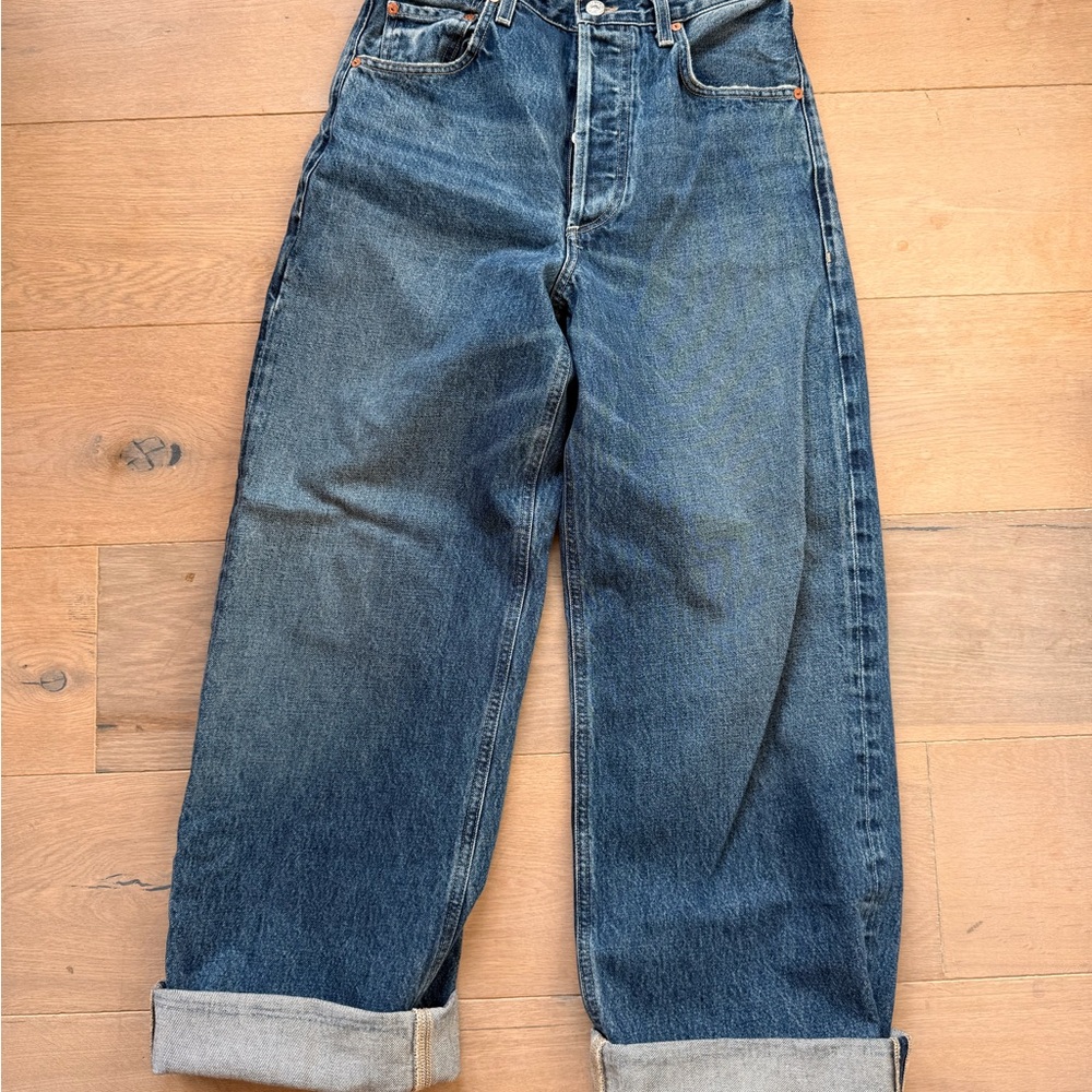 Agolde Dark Blue Flare Jeans